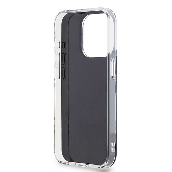 DKNY IML Checkered Mono Pattern etui til iPhone 15 Pro - sort