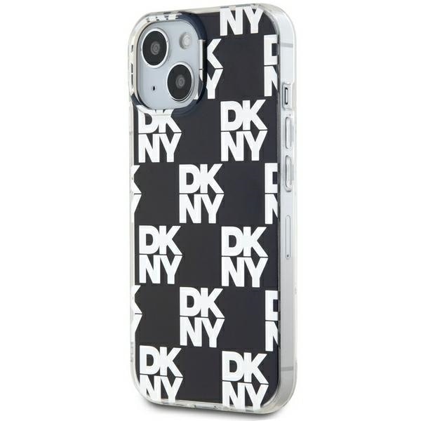 DKNY IML Checkered Mono Pattern taske til iPhone 15 / 14 / 13 - sort