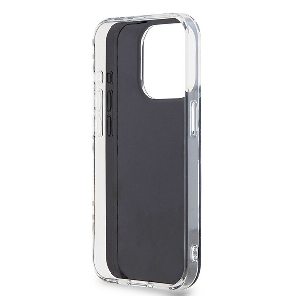 DKNY IML Checkered Mono Pattern etui til iPhone 15 Pro Max - sort