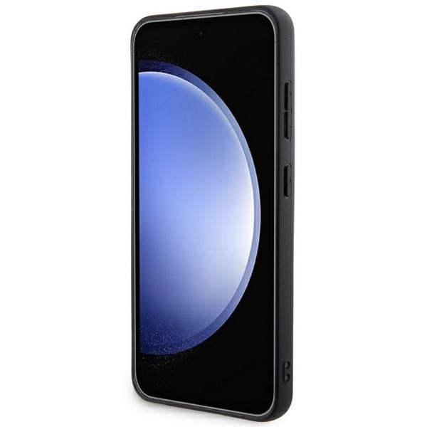 DKNY læderetui med monostribe og metallogo til Samsung Galaxy S24 - sort