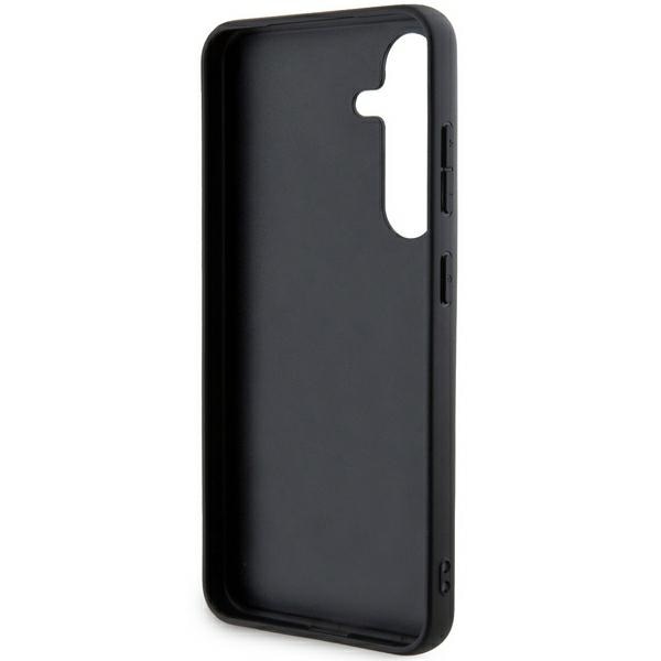 DKNY læderetui med monostribe og metallogo til Samsung Galaxy S24 - sort