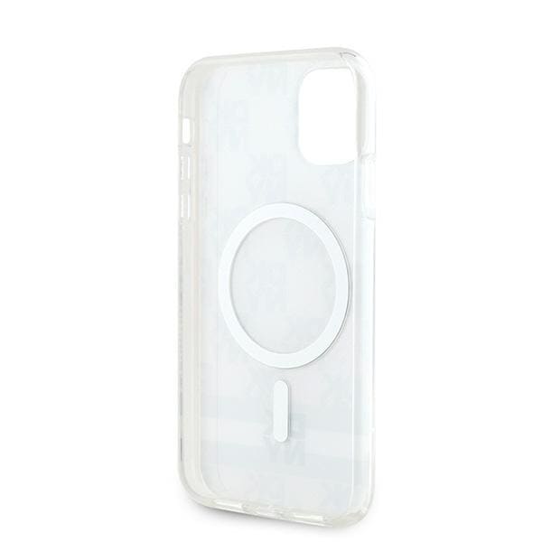DKNY IML Checkered Mono Pattern & Printed Stripes MagSafe-etui til iPhone 11 / Xr - beige