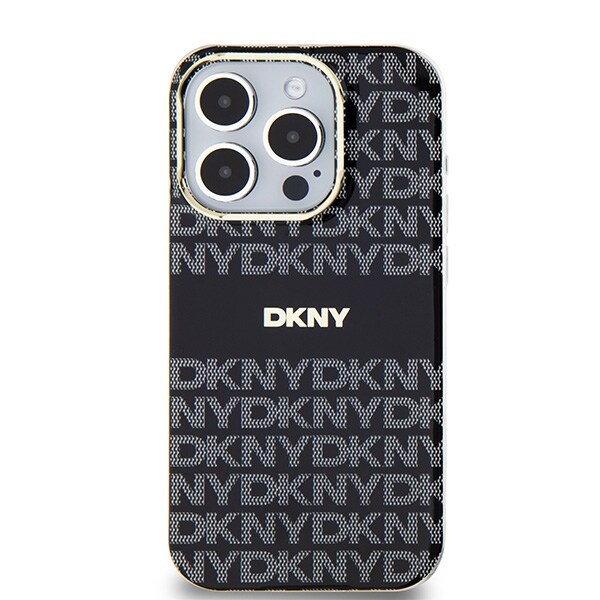 DKNY IML Mono & Stripe MagSafe-etui til iPhone 13 Pro / 13 - Sort