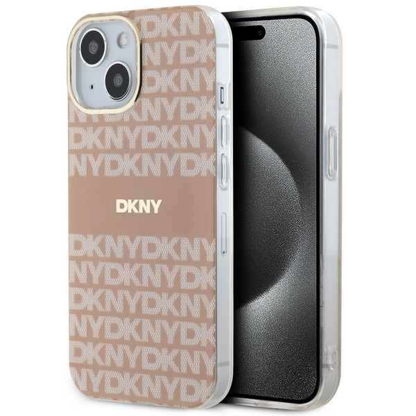 DKNY IML Mono & Stripe MagSafe-etui til iPhone 15 / 14 / 13 - pink