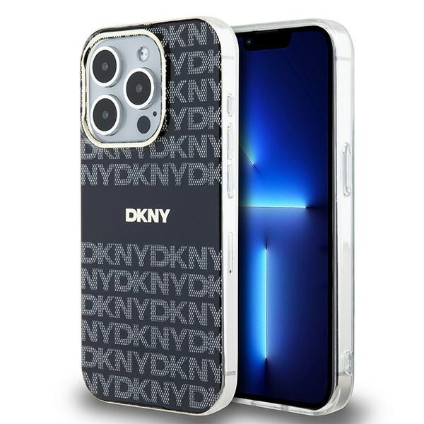 DKNY IML Mono & Stripe MagSafe-etui til iPhone 14 Pro Max - sort