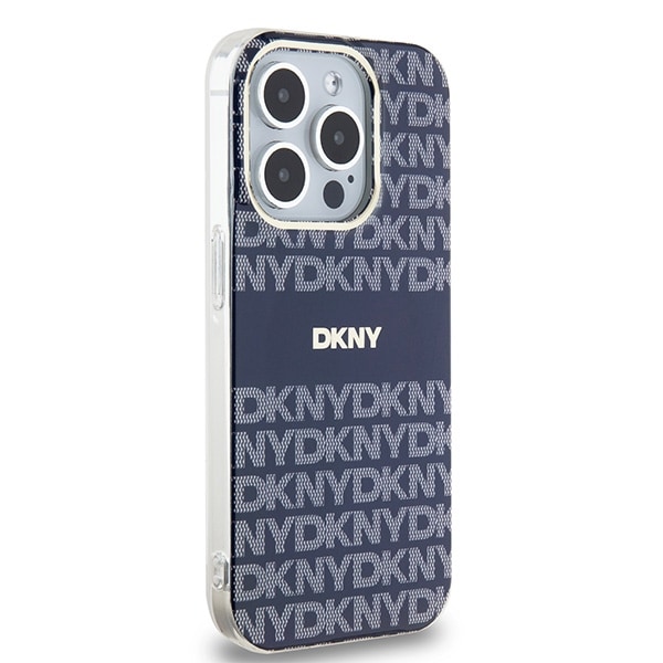 DKNY IML Mono & Stripe MagSafe-etui til iPhone 15 Pro Max - blå