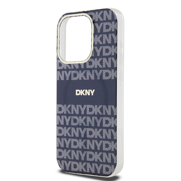 DKNY IML Mono & Stripe MagSafe-etui til iPhone 15 Pro Max - blå