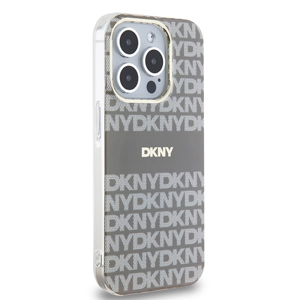 DKNY IML Mono & Stripe MagSafe-etui til iPhone 15 Pro Max - beige
