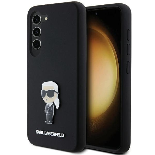 Karl Lagerfeld silikone Ikonik Metal Pin-etui til Samsung Galaxy S24 - sort