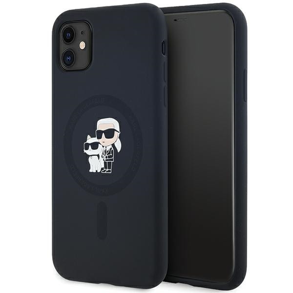 Karl Lagerfeld Silikone Karl&Choupette MagSafe-etui til iPhone 11 / Xr - sort