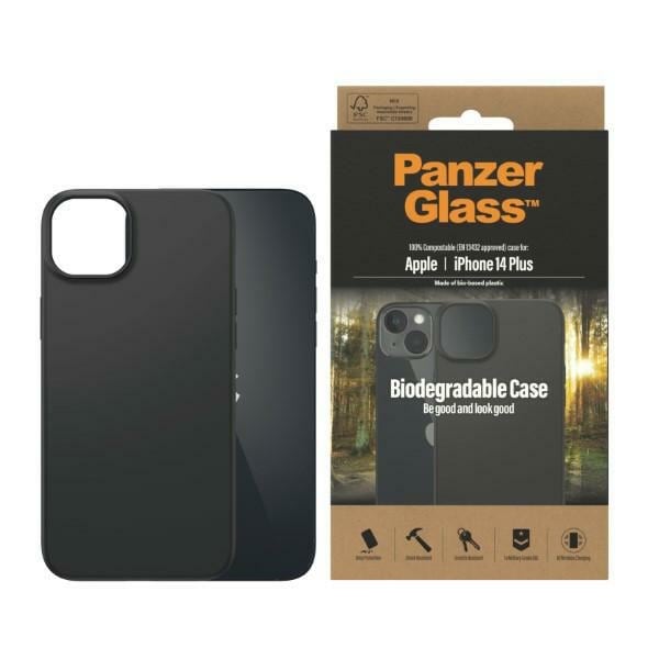 PanzerGlass Bionedbrydeligt etui til iPhone 14 Plus / 15 Plus - sort