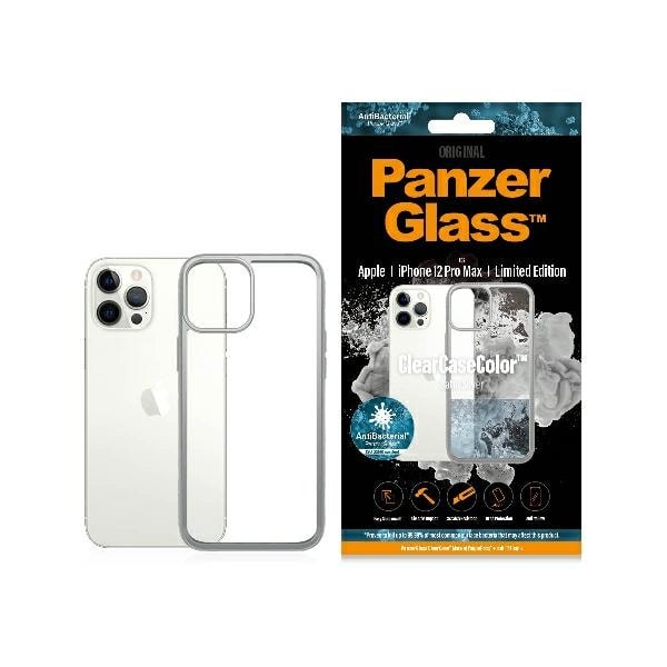 PanzerGlass ClearCase-etui til iPhone 12 Pro Max - gennemsigtigt og sølvfarvet