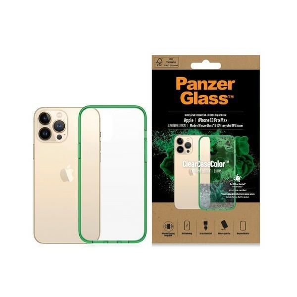 PanzerGlass ClearCase Antibakteriel taske til iPhone 13 Pro Max - gennemsigtig grøn