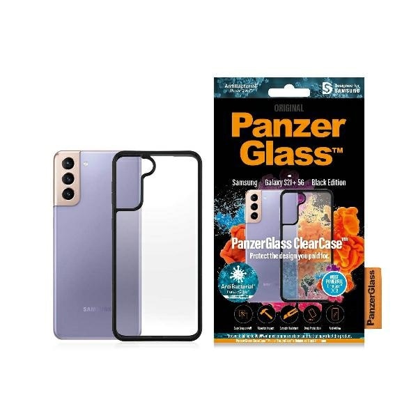 PanzerGlass ClearCase-etui til Samsung Galaxy S21+ - gennemsigtigt og sort