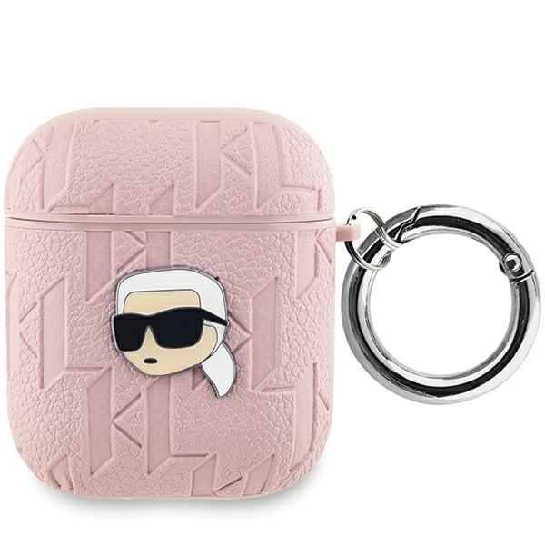 Karl Lagerfeld Monogram Karl Head-etui til AirPods 1 / 2 - pink