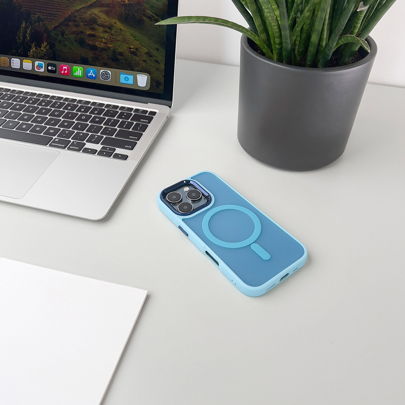 Magnetic Collection MagSafe-etui til iPhone 16 Pro Max - lyseblå
