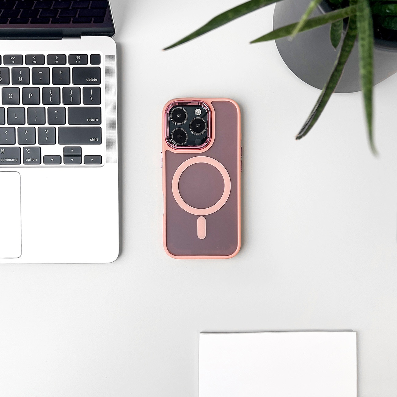 Magnetic Collection MagSafe iPhone 16 Pro-etui - pink