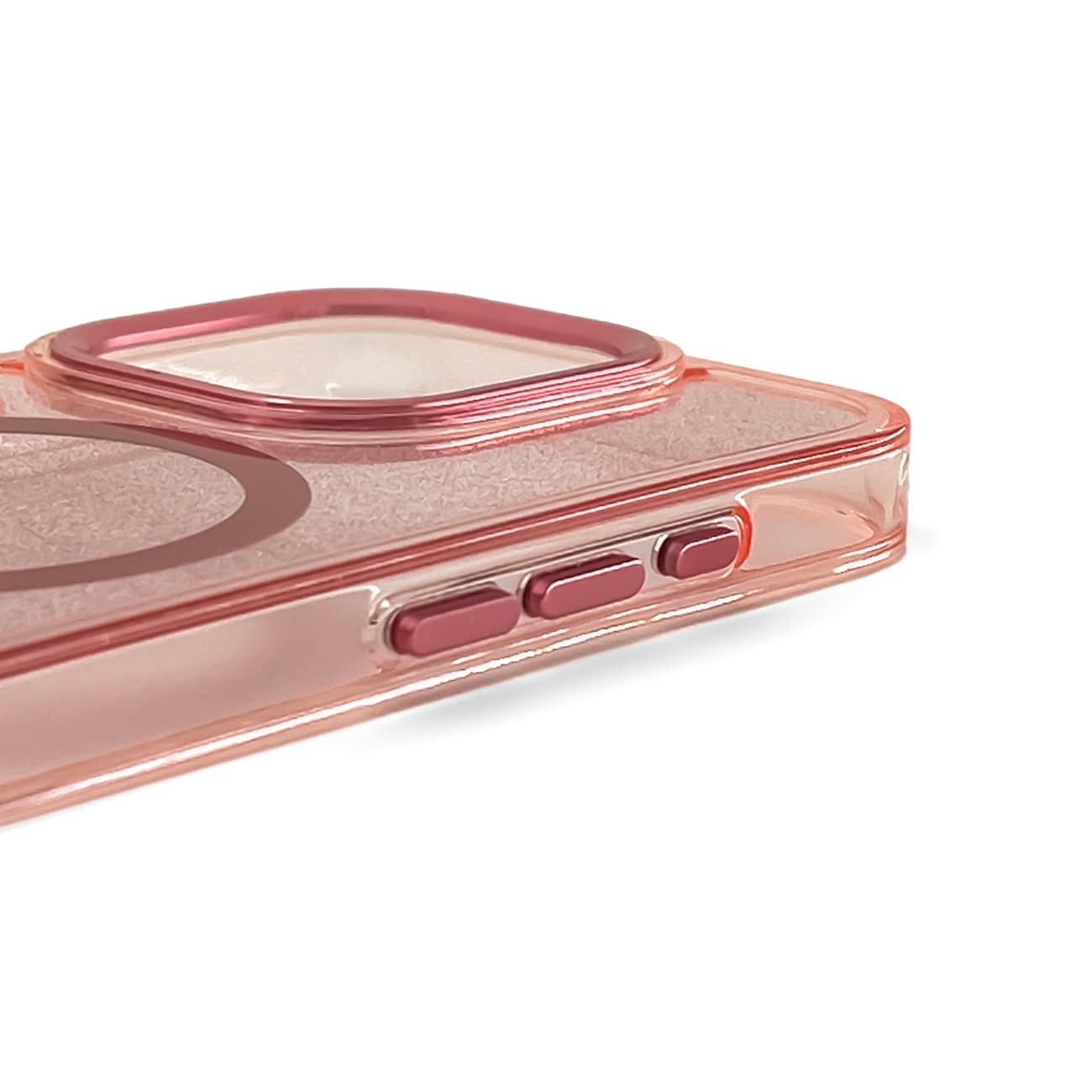 Glitteretui MagSafe til iPhone 16 - pink med glitter