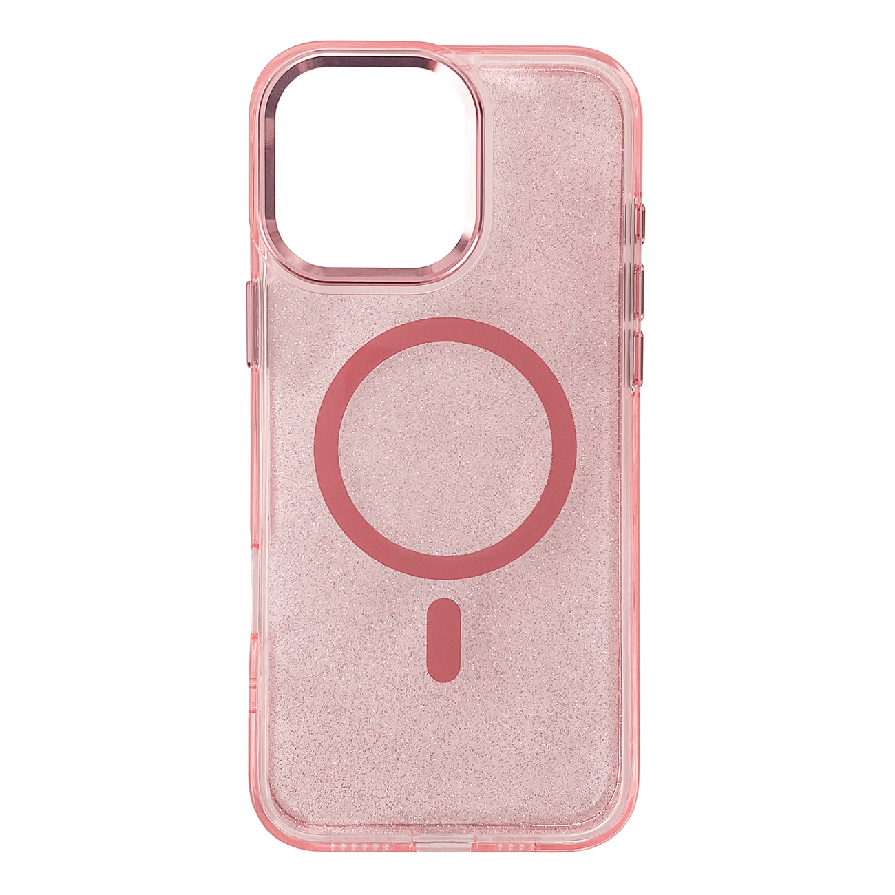 Glitteretui MagSafe til iPhone 16 Pro - pink med glitter