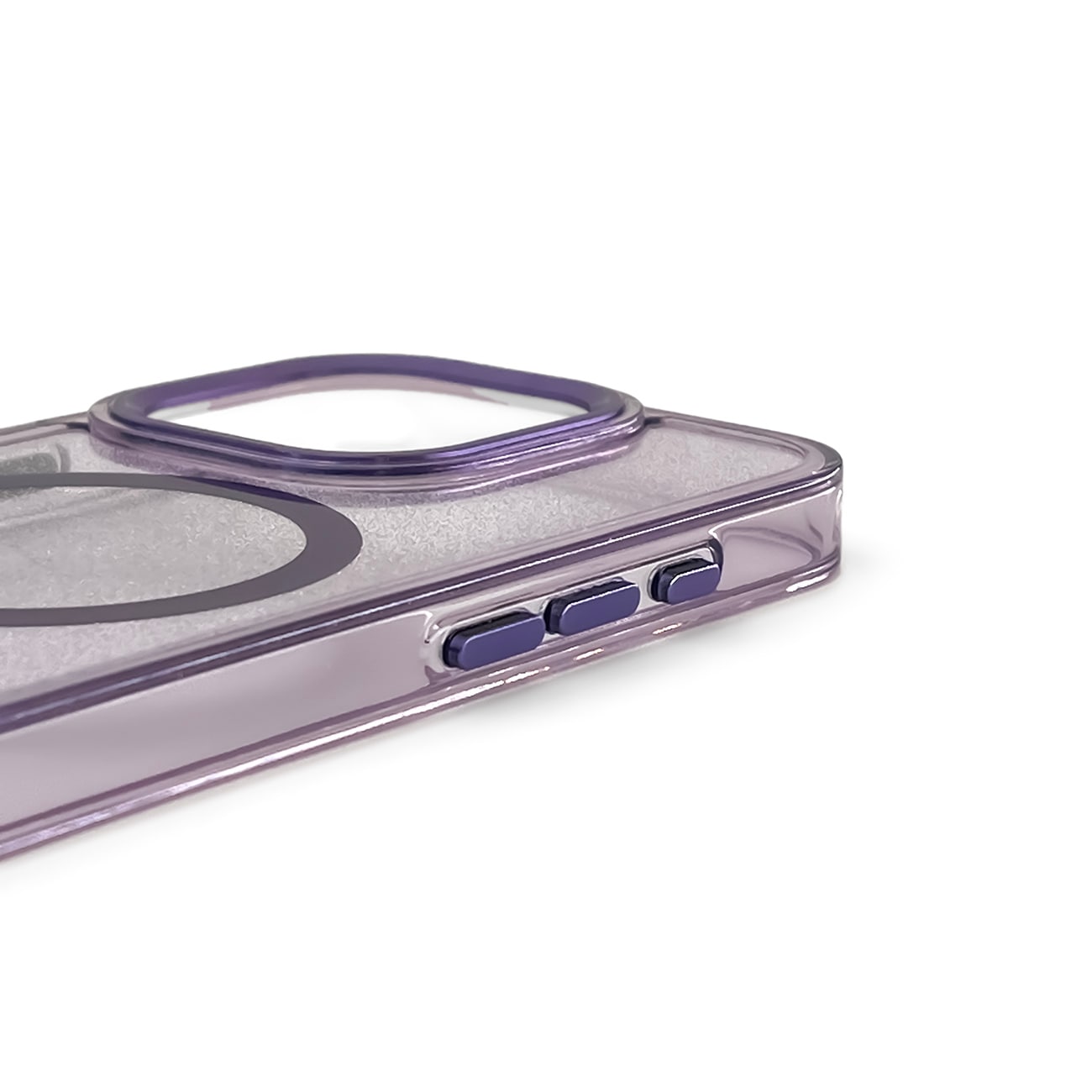 Glitteretui MagSafe til iPhone 16 Plus - lilla med glitter