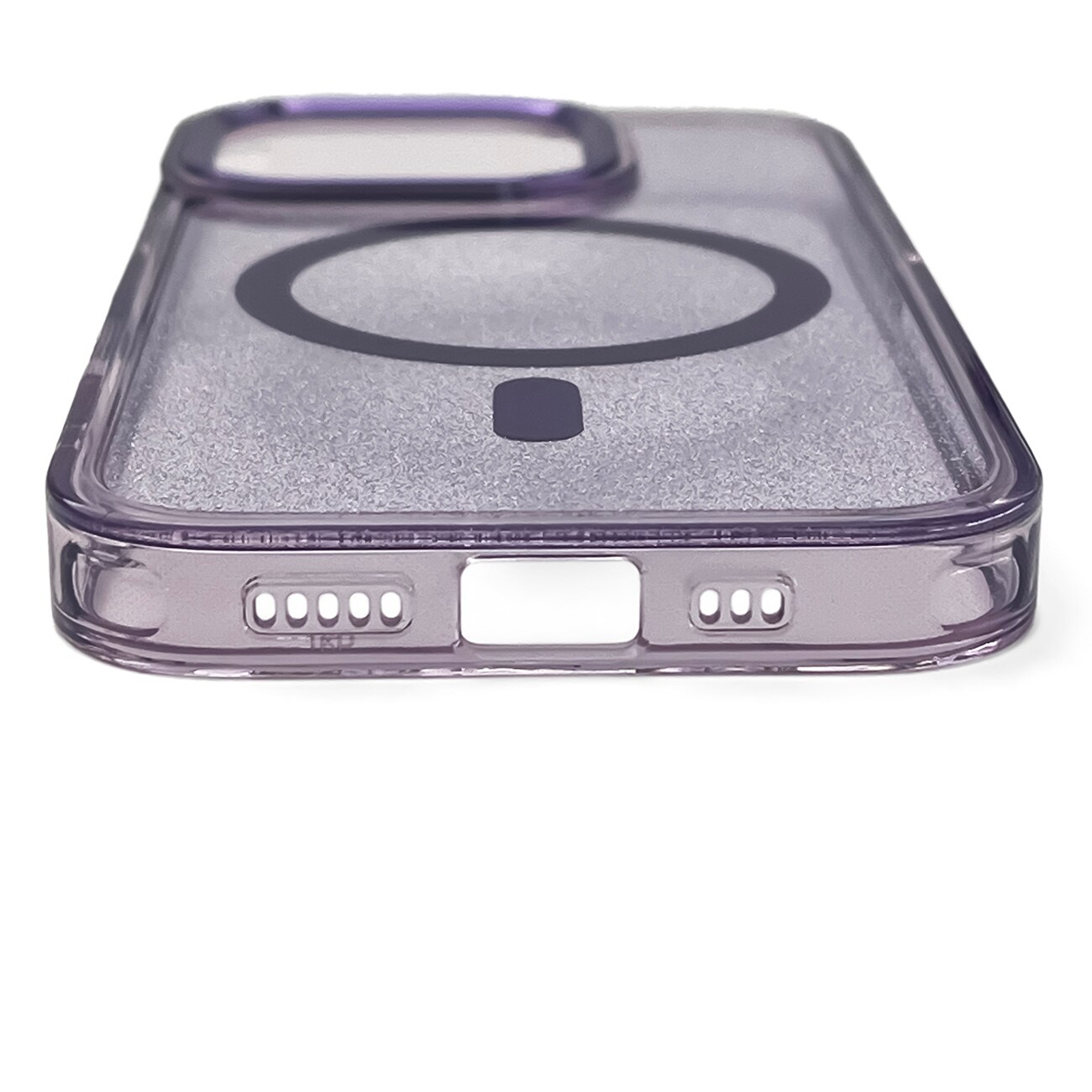 Glitteretui MagSafe til iPhone 16 Pro Max - lilla med glitter