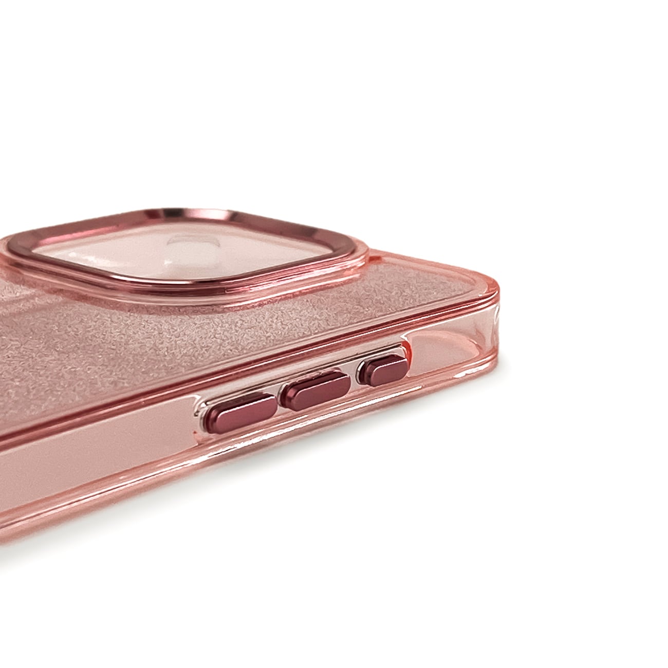 Glitteretui til iPhone 16 - pink med glitter
