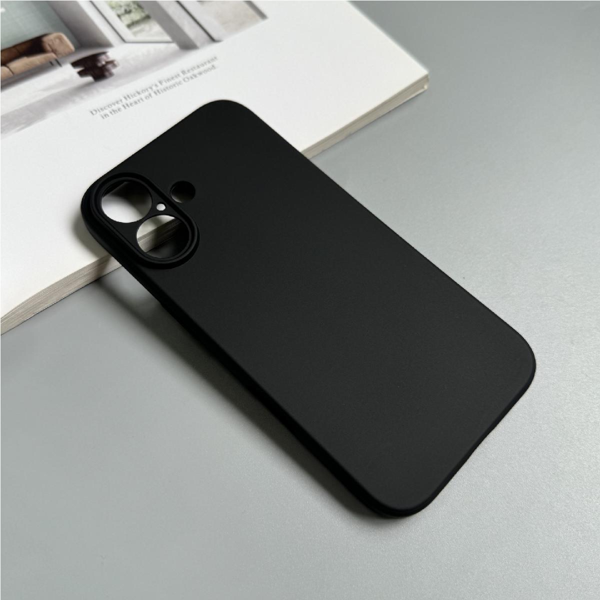 Blødt etui til iPhone 16 Plus - sort