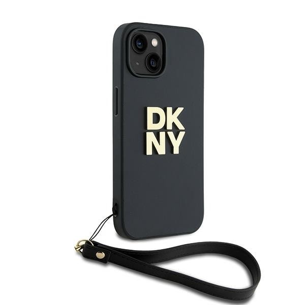 DKNY Håndledsrem Stock Logo etui til iPhone 14 / 15 / 13 - sort