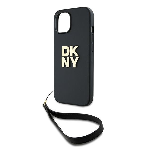 DKNY Håndledsrem Stock Logo etui til iPhone 14 / 15 / 13 - sort