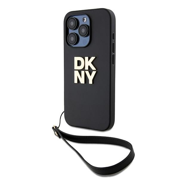 DKNY Håndledsrem Stock Logo etui til iPhone 15 Pro - sort