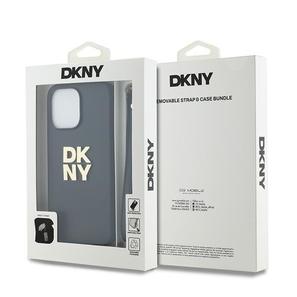 DKNY Håndledsrem Stock Logo etui til iPhone 15 Pro - sort