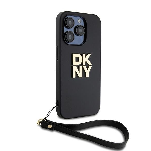 DKNY Håndledsrem Stock Logo etui til iPhone 15 Pro - sort