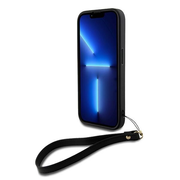 DKNY Håndledsrem Stock Logo etui til iPhone 15 Pro - sort