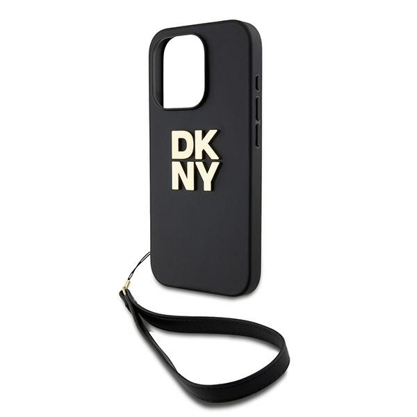 DKNY Håndledsrem Stock Logo etui til iPhone 15 Pro - sort