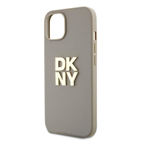 DKNY Håndledsrem Stock Logo etui til iPhone 15 Plus - beige