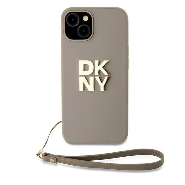 DKNY Håndledsrem Stock Logo etui til iPhone 15 / 14 / 13 - beige