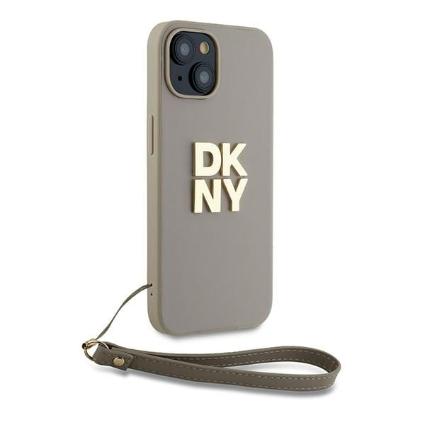 DKNY Håndledsrem Stock Logo etui til iPhone 15 / 14 / 13 - beige