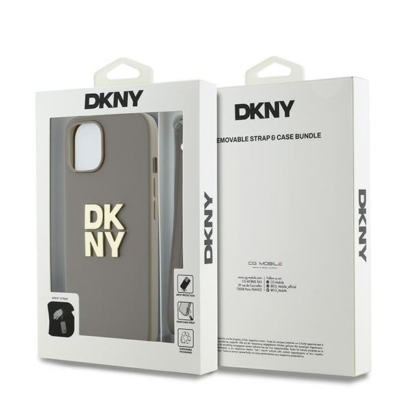 DKNY Håndledsrem Stock Logo etui til iPhone 15 / 14 / 13 - beige