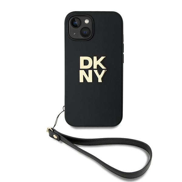 DKNY Håndledsrem Stock Logo etui til iPhone 15 / 14 / 13 - sort
