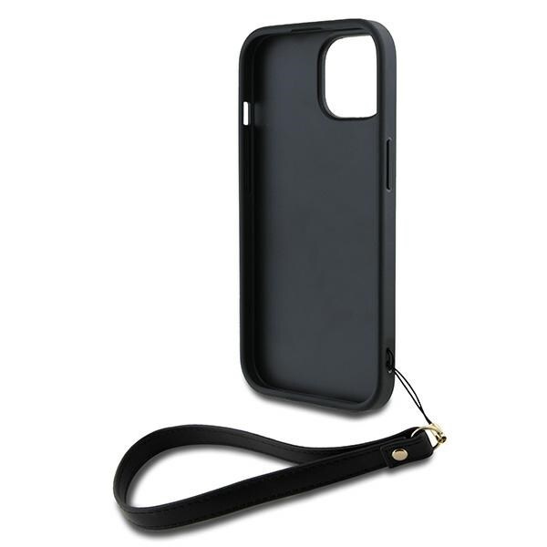 DKNY Håndledsrem Stock Logo etui til iPhone 15 / 14 / 13 - sort