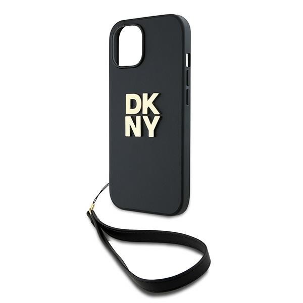 DKNY Håndledsrem Stock Logo etui til iPhone 15 / 14 / 13 - sort