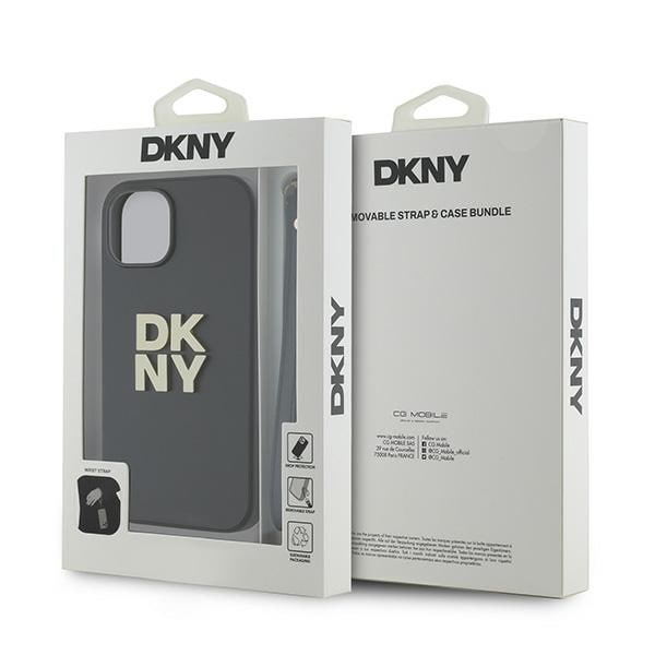 DKNY Håndledsrem Stock Logo etui til iPhone 15 / 14 / 13 - sort