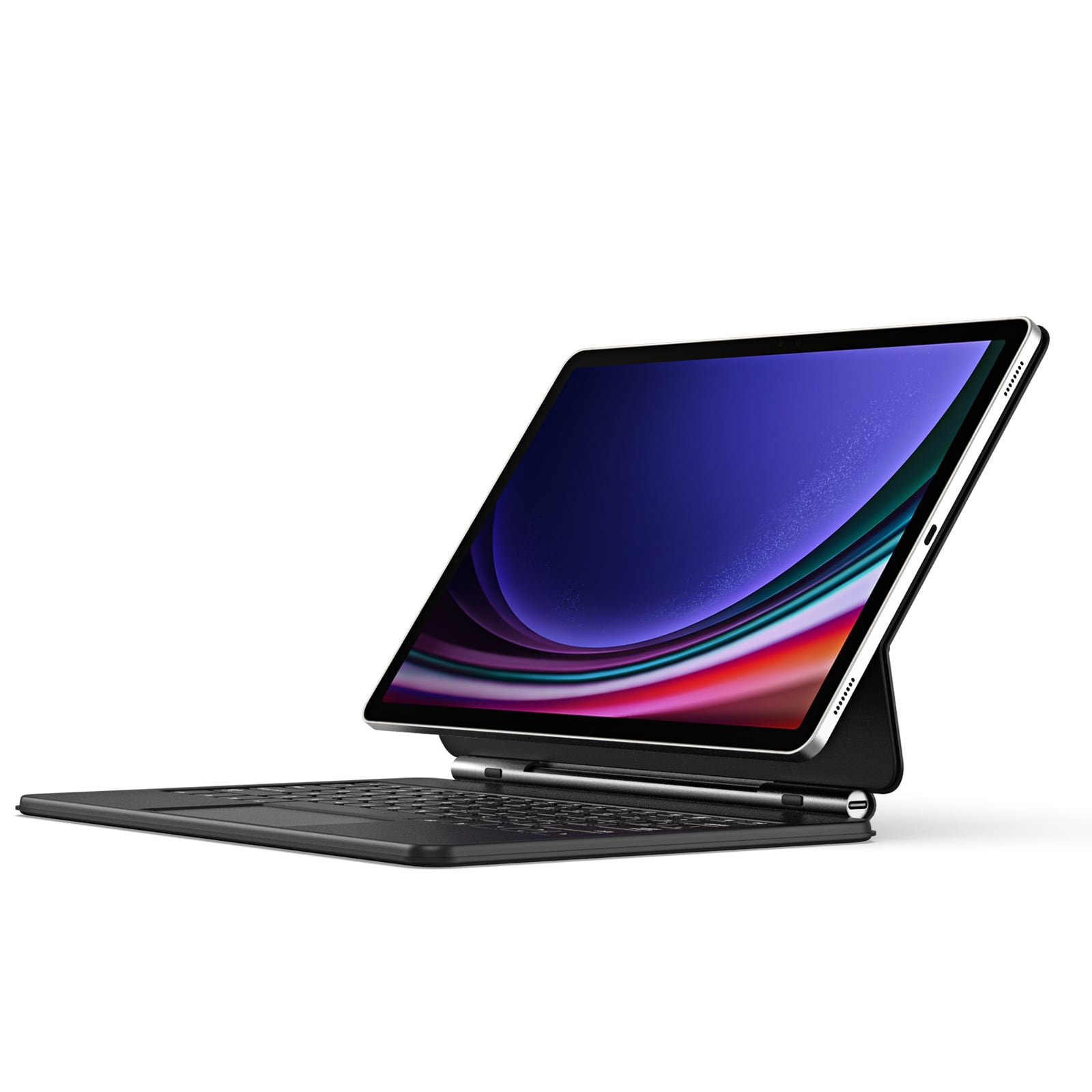 Dux Ducis MK Series Keyboard Etui med Bluetooth til Samsung Galaxy Tab S9+/S8+/S7+ - Sort