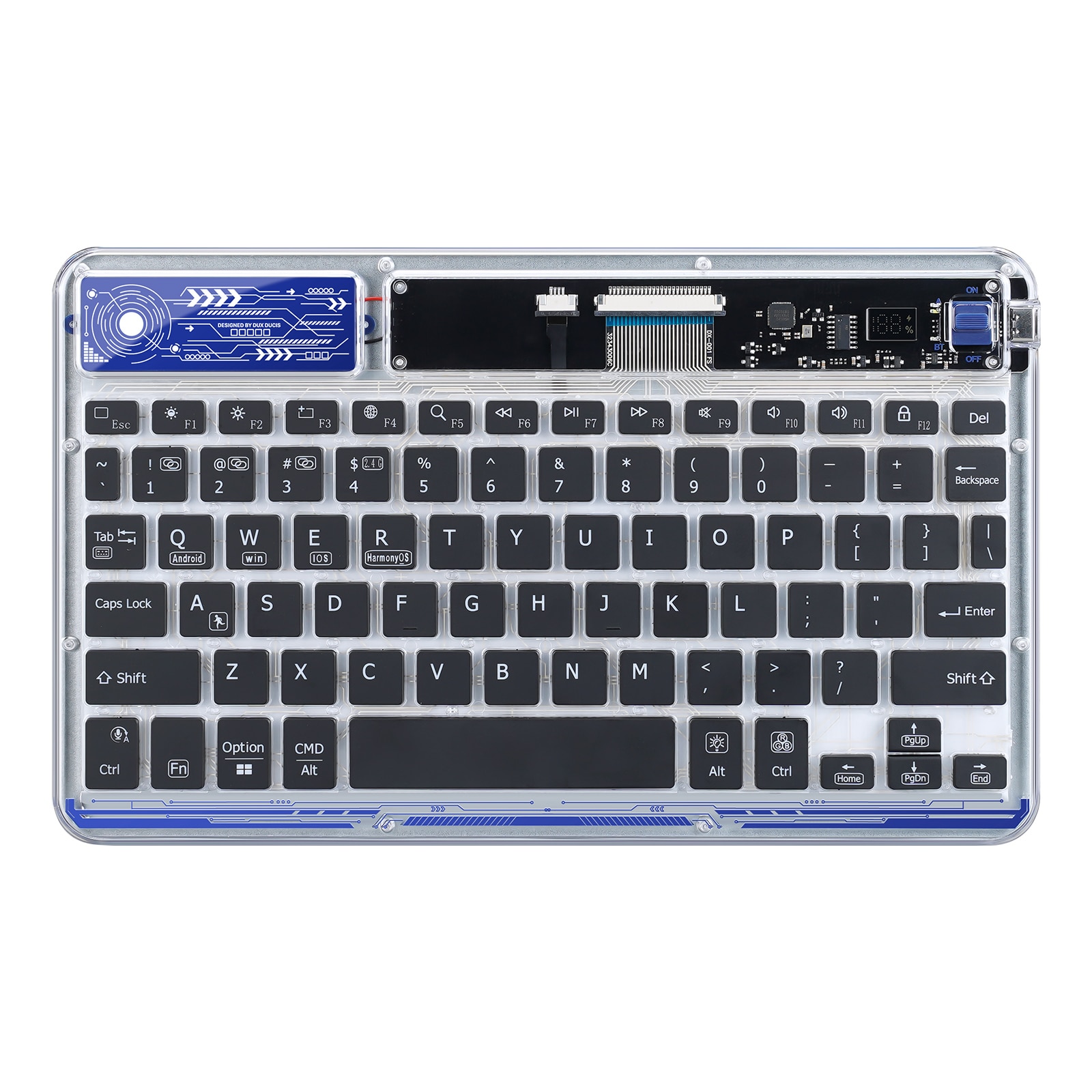Dux Ducis Keyboard (CK Series) Trådløst til bærbar computer / tablet / telefon - Transparent
