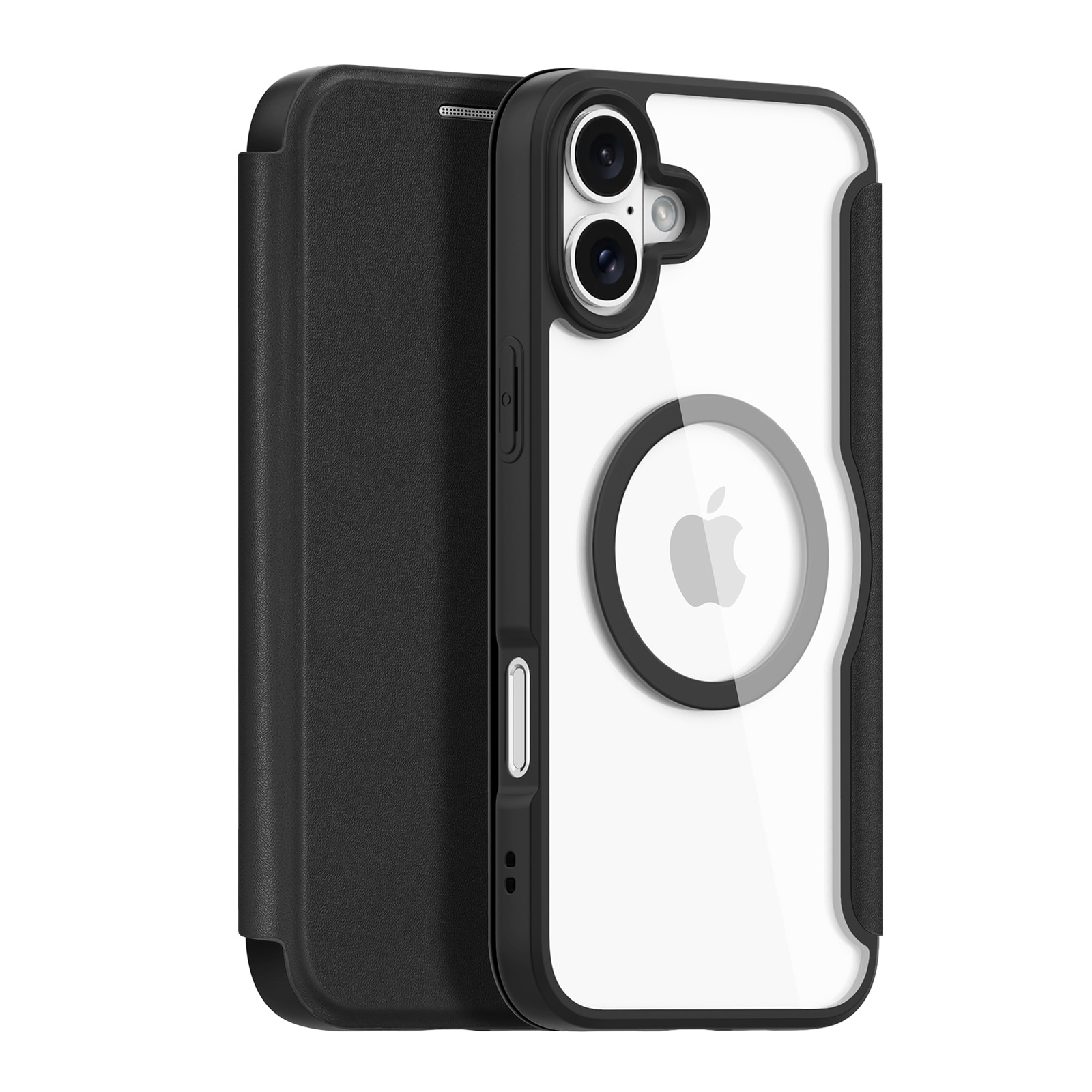 Dux Ducis Skin X Pro iPhone 16-etui med MagSafe og flipcover - sort