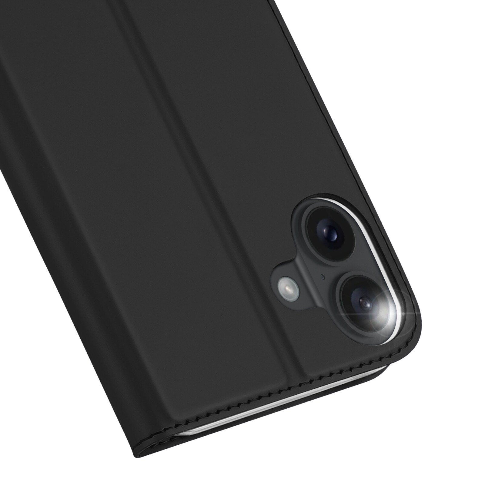 Dux Ducis Skin Pro iPhone 16 Plus-etui med flip og kortplads - Sort