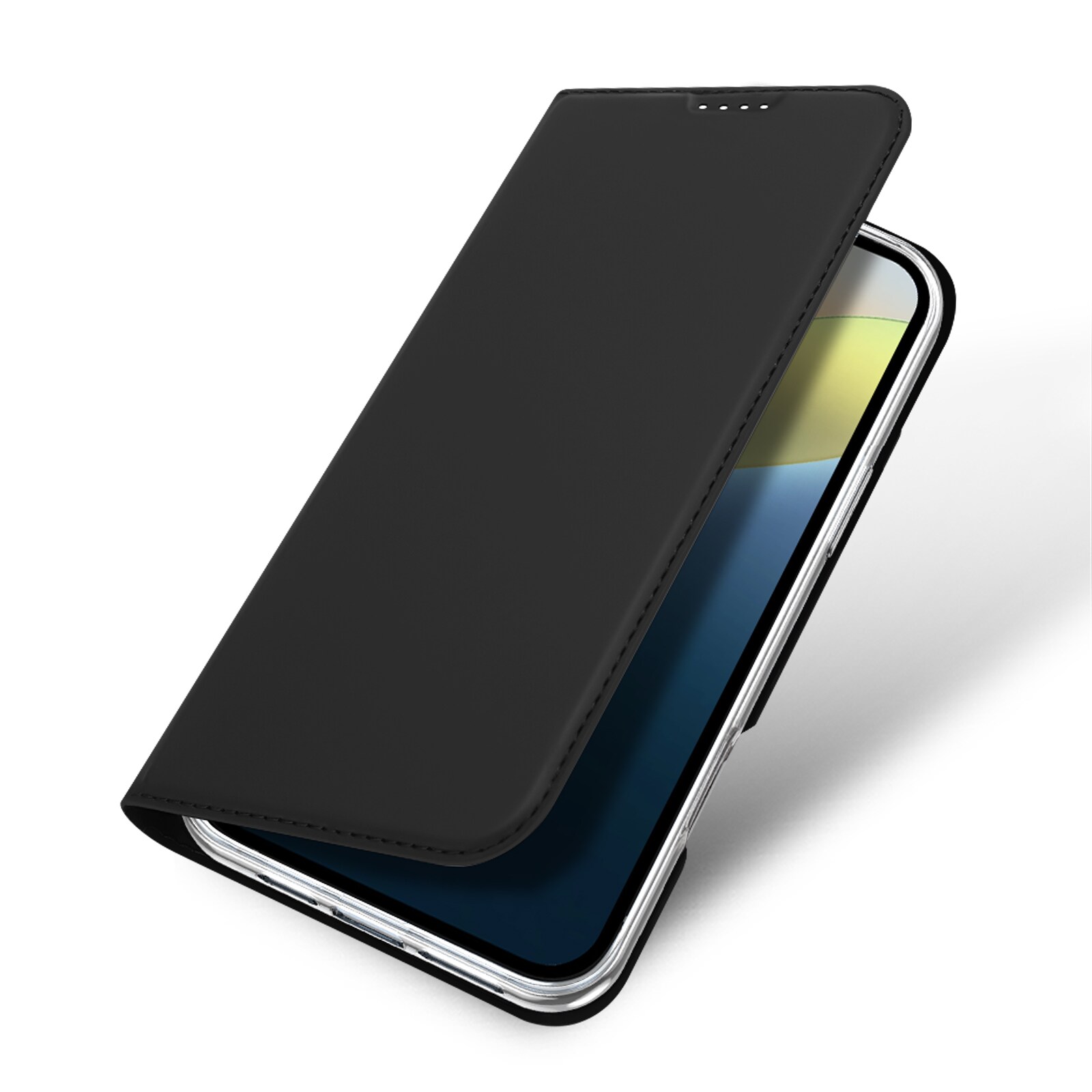 Dux Ducis Skin Pro iPhone 16 Plus-etui med flip og kortplads - Sort