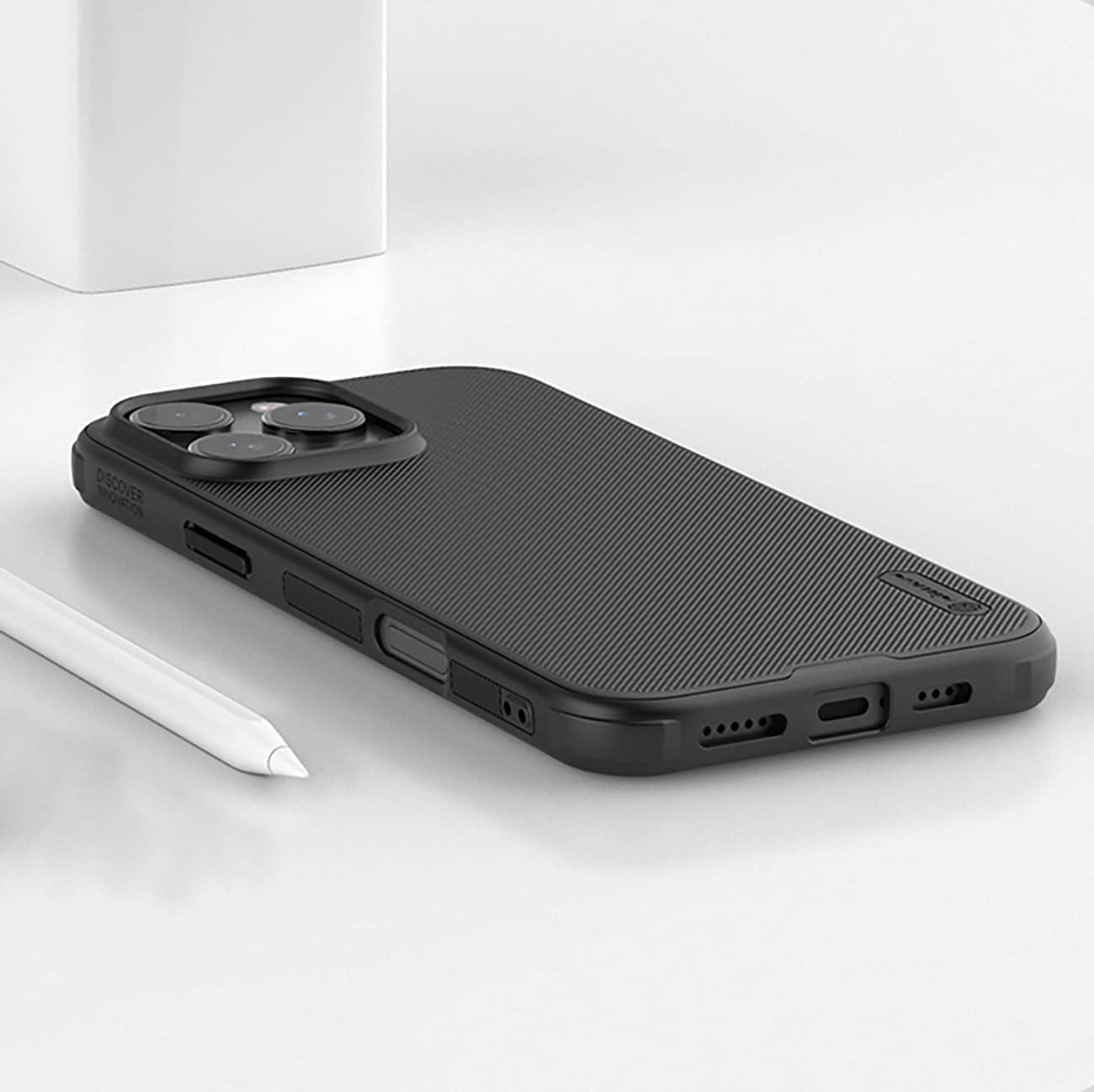 Nillkin Super Frosted Shield Pro-etui til iPhone 16 Pro - sort