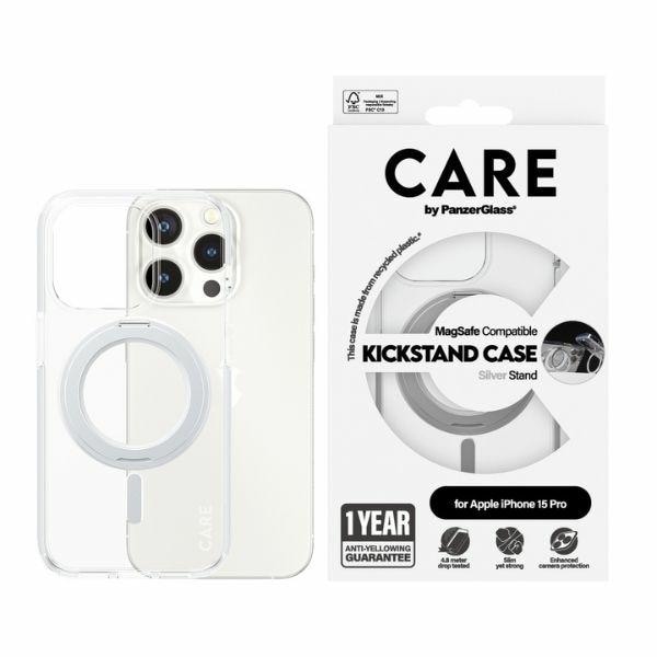 CARE by PanzerGlass Kickstand-etui MagSafe til iPhone 15 Pro - sølv