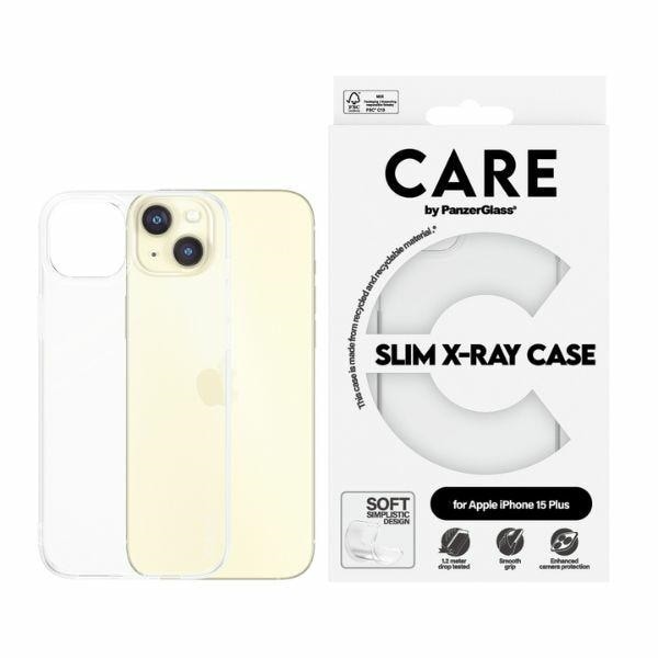 CARE by PanzerGlass Slank røntgentaske til iPhone 15 Plus - Klar